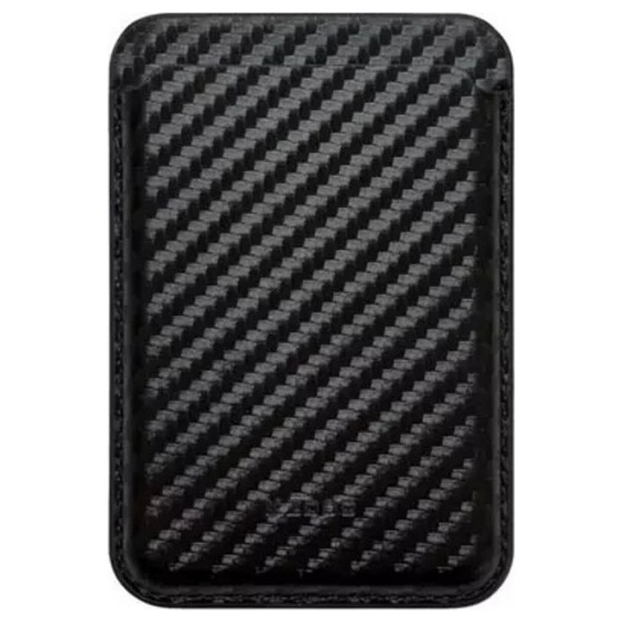 Кардхолдер K-DOO Leather Wallet MagSafe Carbon Черный | Фото 1 из 3