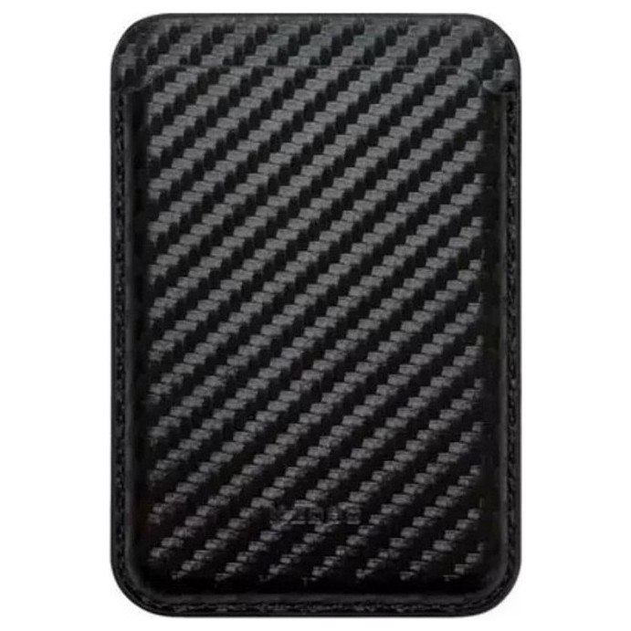Кардхолдер K-DOO Leather Wallet MagSafe Carbon Черный | Фото 3 из 3