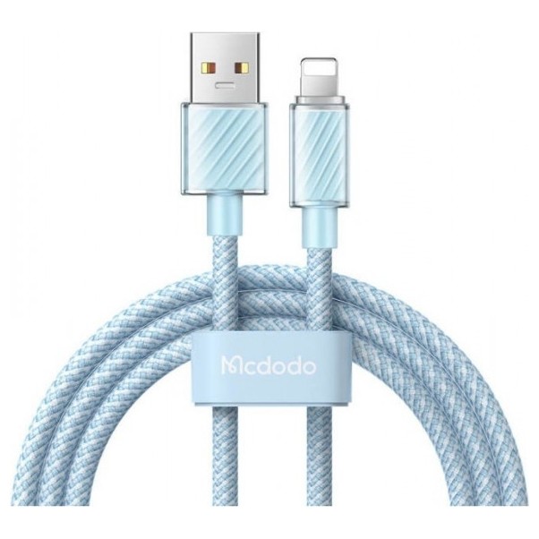 Кабель McDodo USB to Lightning Colorfull Crystal Series 1.2 m CA-3641 Синий | Фото 1 из 2