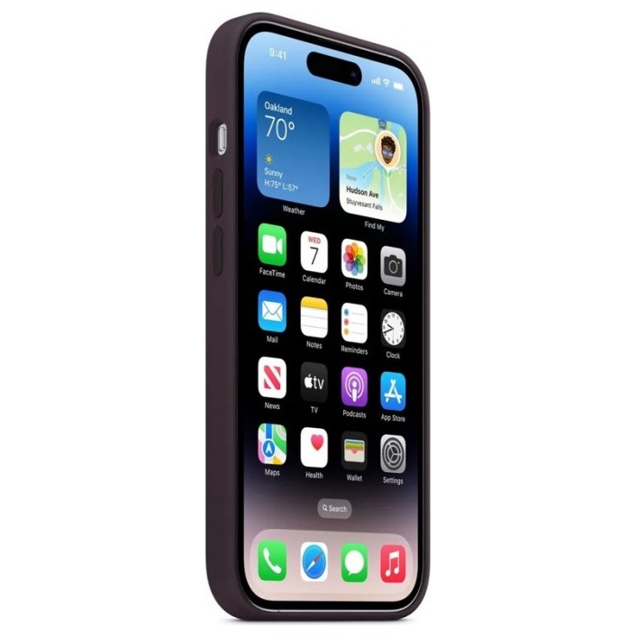 Чехол Silicone Case для iPhone 14 Pro Бордовый (Elderberry) | Фото 3 из 4