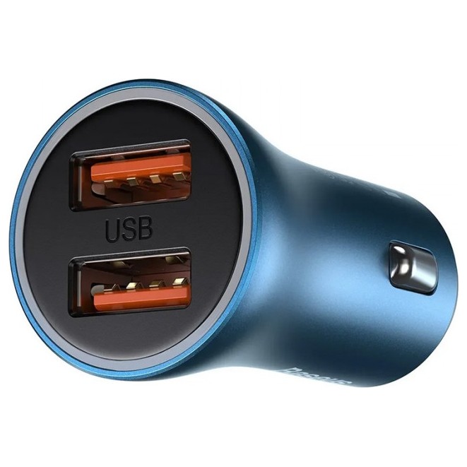 Автомобильное зарядное устройство Baseus Golden Contactor Pro Dual Quick Charger Car Charger 40W Синий (CCJD-A03) | Фото 2 из 3