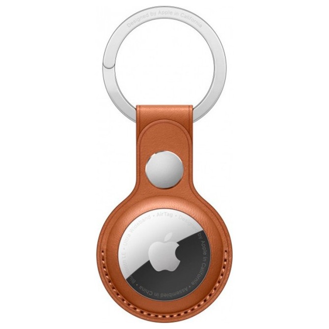 Кожаный брелок Apple для AirTag Leather Key Ring Saddle Brown | Фото 1 из 2
