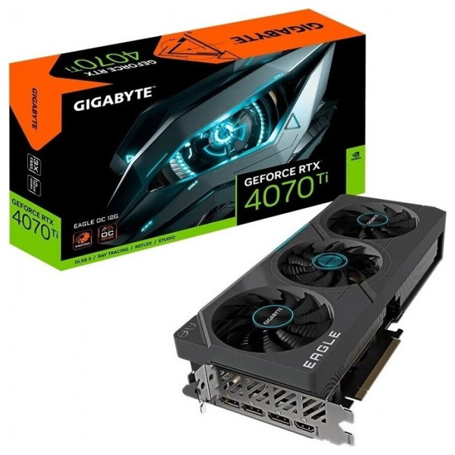 Видеокарта GIGABYTE GeForce RTX 4070 Ti EAGLE OC 12GB (GV-N407TEAGLE OC-12GD), Retail | Фото 1 из 10