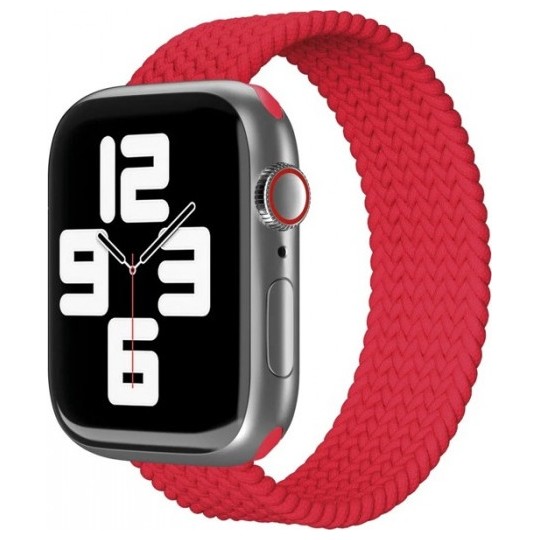 Ремешок нейлоновый плетёный VLP для Apple Watch 38/40/41 L/XL красный | Фото 1 из 4