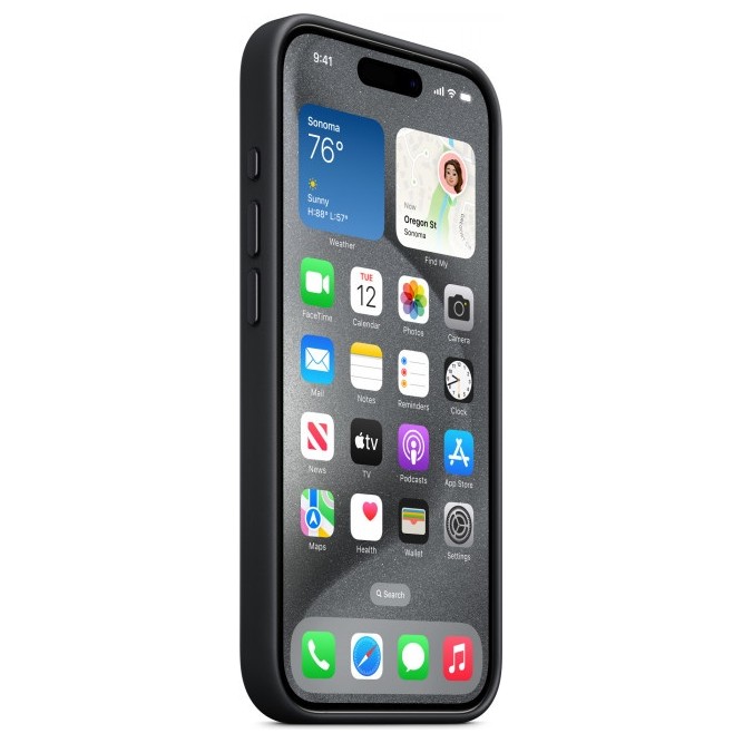 Чехол FineWoven Case MagSafe для iPhone 15 Pro Max Black | Фото 4 из 5