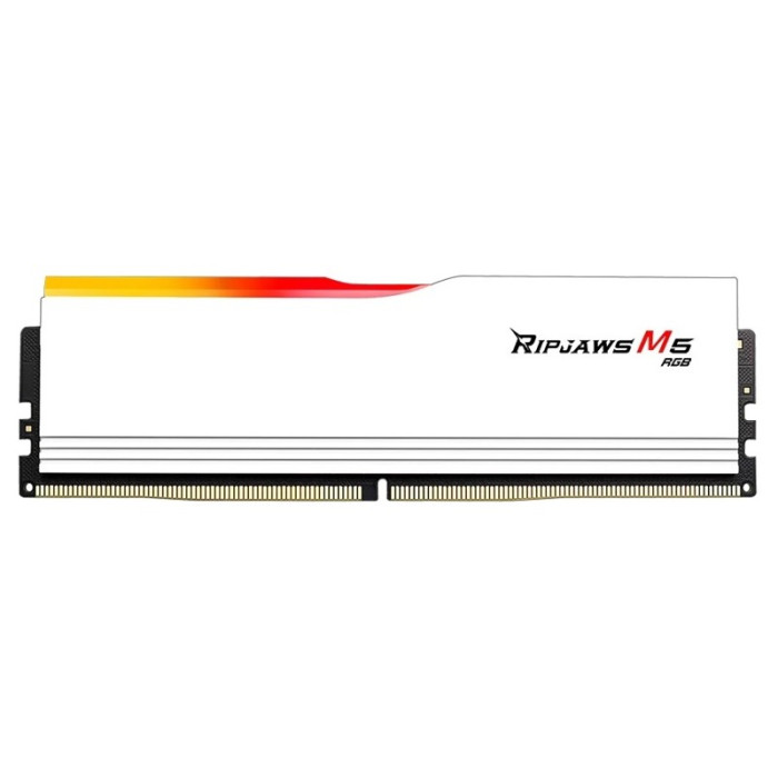Оперативная память 32Gb DDR5 6000MHz G.Skill Ripjaws M5 RGB White (F5-6000J3648D16GX2-RM5RW) (2x16Gb KIT) | Фото 1 из 1