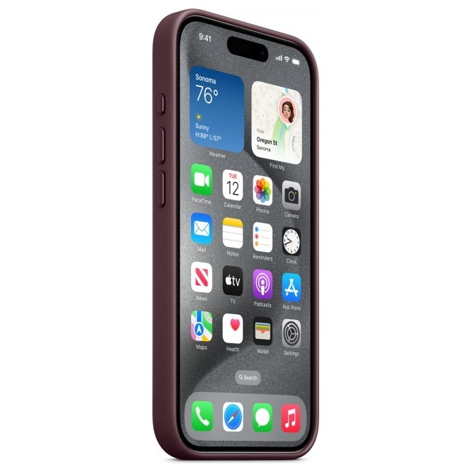 Чехол FineWoven Case MagSafe для iPhone 15 Pro Max Mulberry | Фото 4 из 5