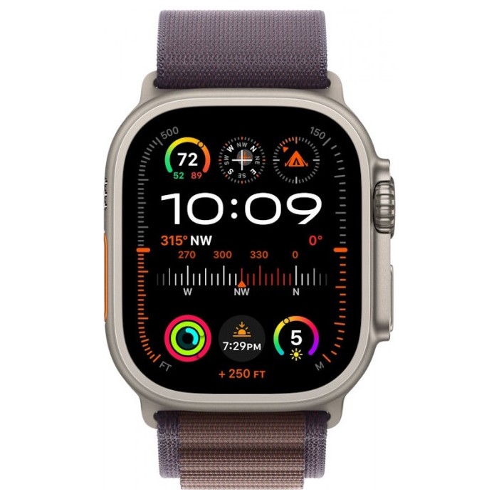 Умные часы Apple Watch Ultra 2 49mm GPS + Cellular Titanium Case with Indigo Alpine Loop | Фото 2 из 3