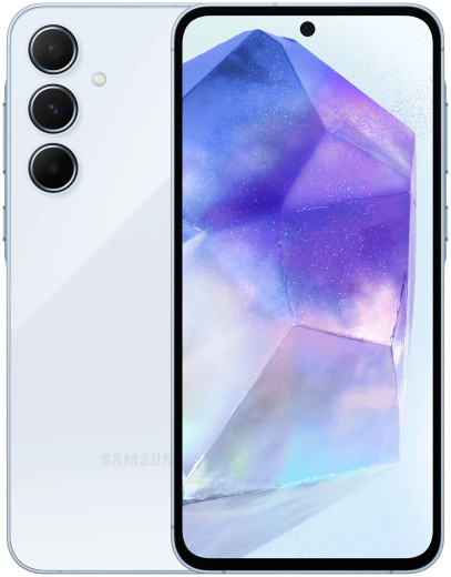 Смартфон Samsung Galaxy A55 8/256Gb Голубой (Awesome Iceblue) — 