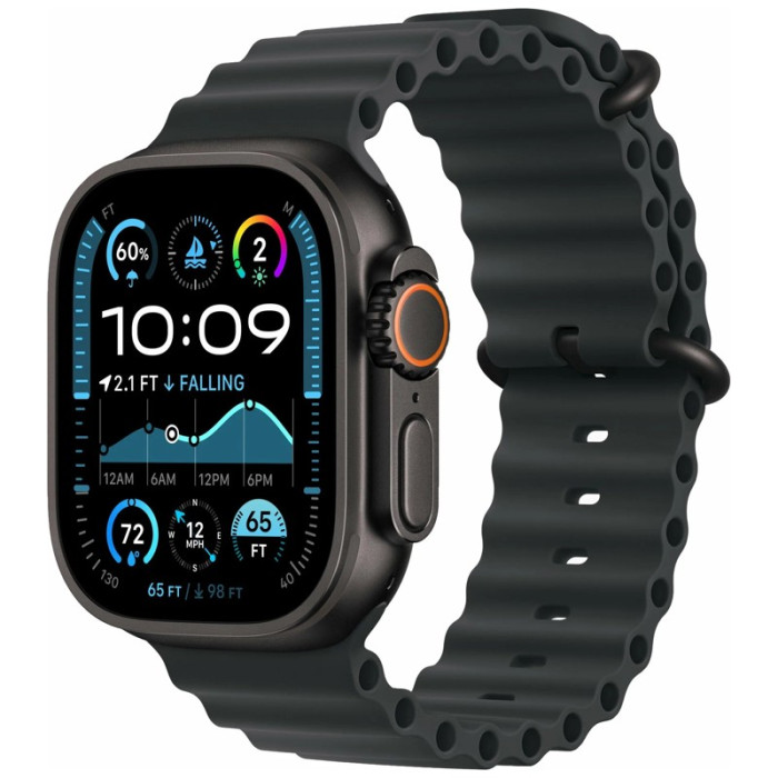 Умные часы Apple Watch Ultra 2 2024 49mm GPS + Cellular Black Titanium Case with Black Ocean Band | Фото 1 из 3
