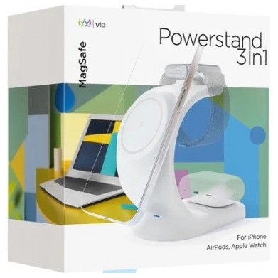 Беспроводное зарядное устройство VLP Powerstand 3in1 белое | Фото 2 из 5