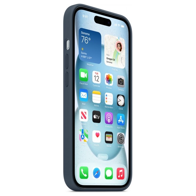 Чехол Silicone Case MagSafe для iPhone 15 Strom Blue | Фото 4 из 5
