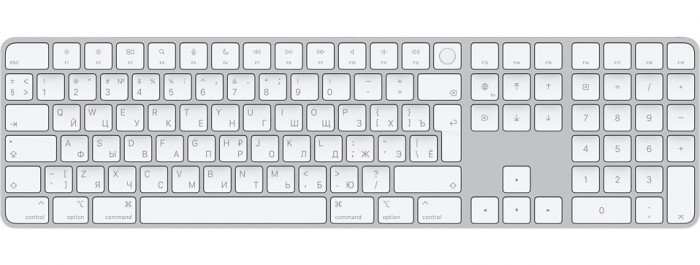 Клавиатура Apple Magic Keyboard with Touch ID and Numeric Keypad Белый (MK2C3) | Фото 1 из 5