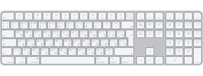 Клавиатура Apple Magic Keyboard with Touch ID and Numeric Keypad Белый (MK2C3) | Фото 5 из 5