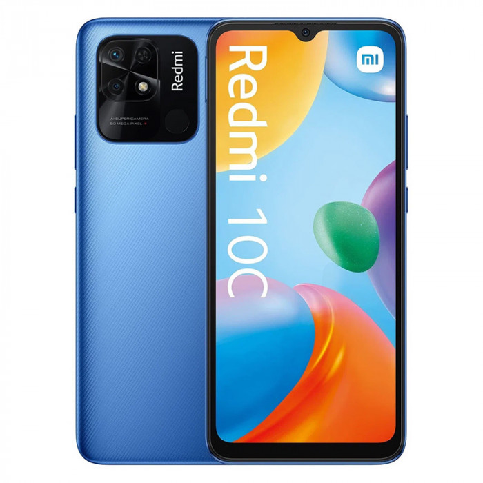 Смартфон Xiaomi Redmi 10C 4/128GB Синий (Blue) | Фото 1 из 13