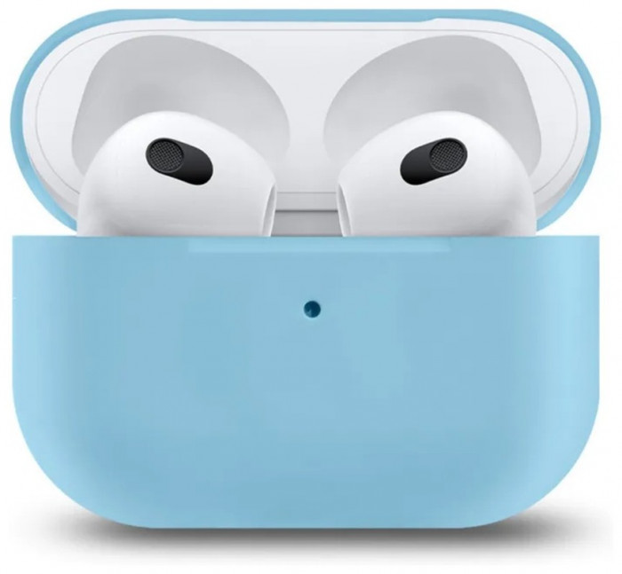 Чехол Gurdini Liquid Silicone Protective Case для AirPods 3 Голубой | Фото 1 из 3