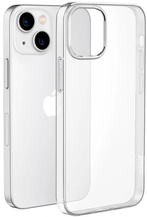 Чехол-накладка силиконовая прозрачная HOCO для iPhone 14 | Фото 1 из 2