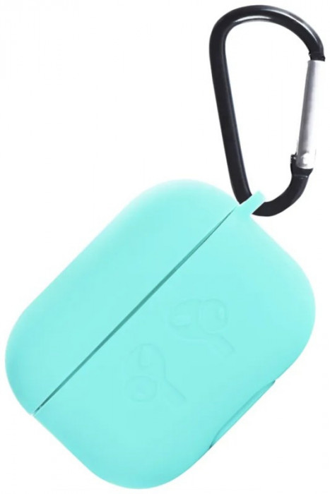 Чехол Gurdini SoftTouch c карабином для Airpods Pro 2 Мятный | Фото 2 из 2