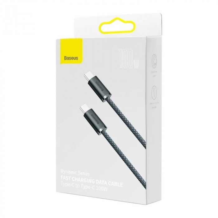 Кабель Baseus Dynamic Series Fast Charging Data Cable Type-C to Type-C 100W 1m CALD000216 Черный | Фото 6 из 8