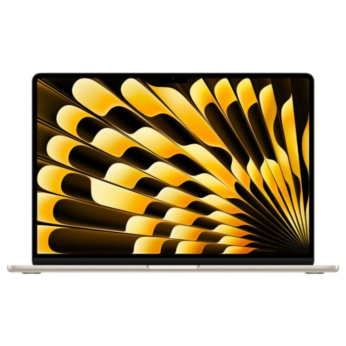 Ноутбук Apple MacBook Air 15 2025 MW1J3 (Apple M4, 10-Core CPU, 10-Core GPU, 16GB/256GB SSD) Сияющая звезда (Starlight) | Фото 1 из 5