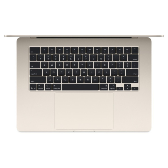 Ноутбук Apple MacBook Air 15 2025 MW1J3 (Apple M4, 10-Core CPU, 10-Core GPU, 16GB/256GB SSD) Сияющая звезда (Starlight) | Фото 2 из 5