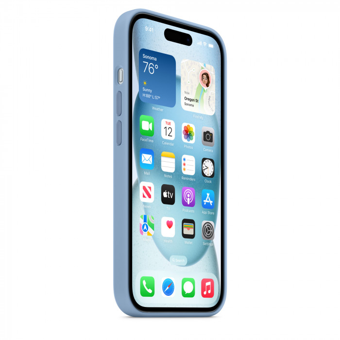 Чехол Silicone Case MagSafe для iPhone 15 Winter Blue | Фото 4 из 5