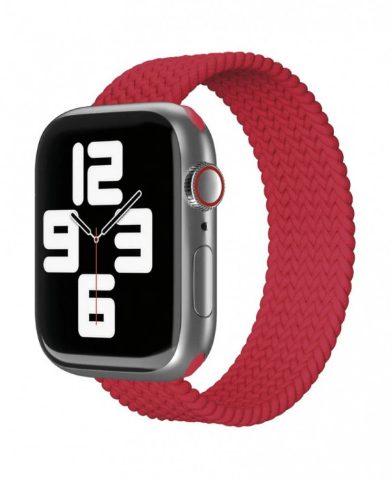Ремешок нейлоновый плетёный VLP для Apple Watch 38/40/41 S/M красный | Фото 2 из 2