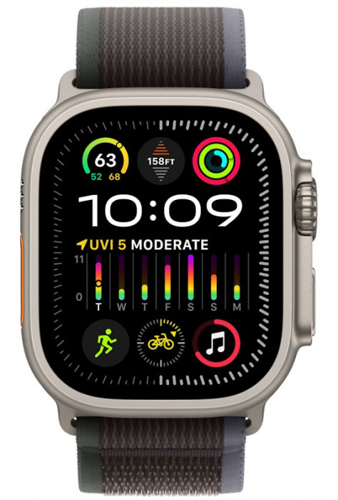 Умные часы Apple Watch Ultra 2 49mm GPS + Cellular Titanium Case with Blue/Black Trail Loop | Фото 2 из 3
