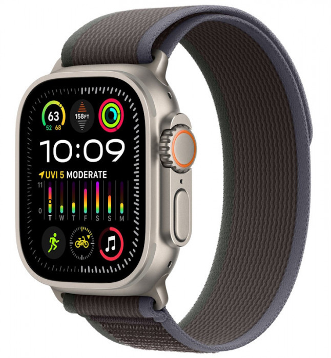 Умные часы Apple Watch Ultra 2 49mm GPS + Cellular Titanium Case with Blue/Black Trail Loop | Фото 3 из 3