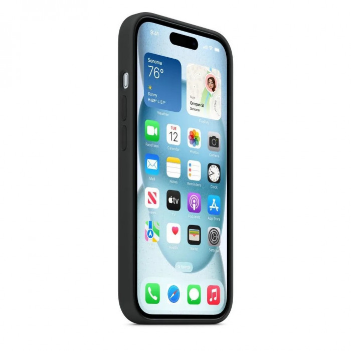 Чехол Silicone Case MagSafe для iPhone 15 Plus Black | Фото 2 из 3