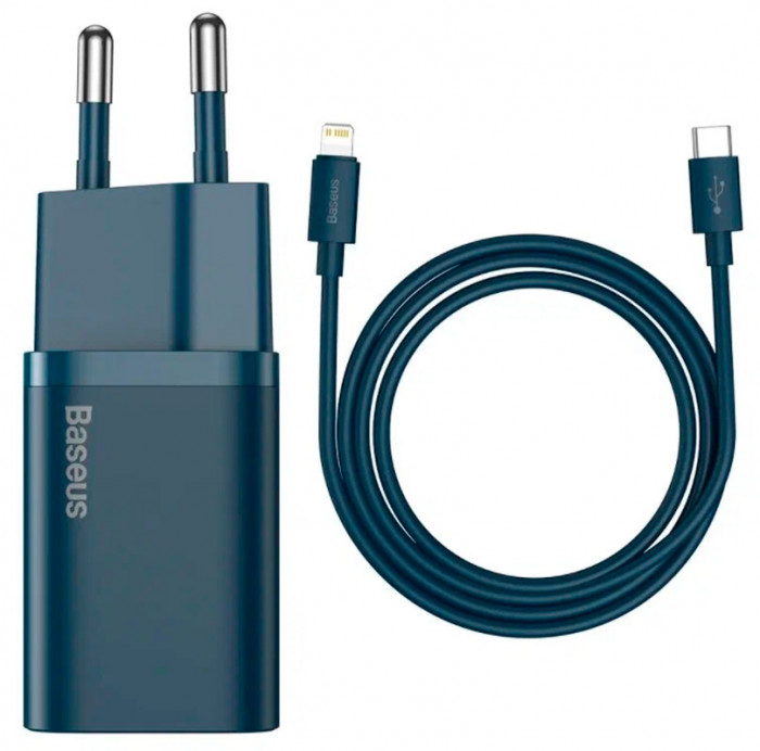 Зарядное устройство Baseus Super Si Quick Charger 1C 20W EU Sets Blue (TZCCSUP-B03) | Фото 1 из 2