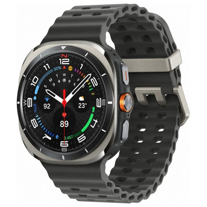 Умные часы Samsung Galaxy Watch Ultra 47mm Серебристые с черным ремнем | Фото 1 из 4