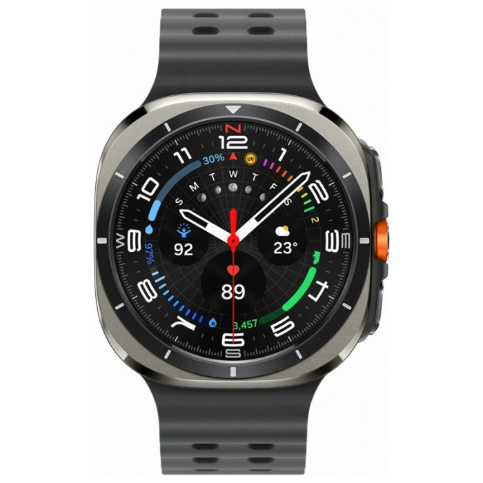 Умные часы Samsung Galaxy Watch Ultra 47mm Серебристые с черным ремнем | Фото 2 из 4
