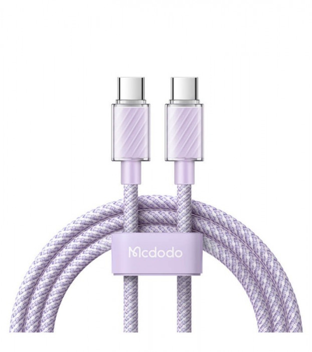 Кабель McDodo Type-C to Type-C Colorfull Crystal Series 1.2 m CA-3672 Фиолетовый