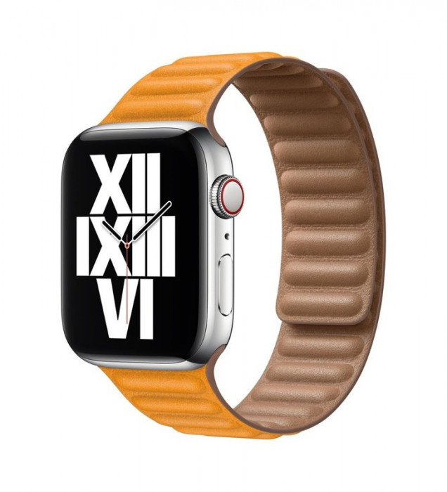 Ремешок Leather Link для Apple Watch 38/40/41mm Золотой (California Poppy) | Фото 1 из 2