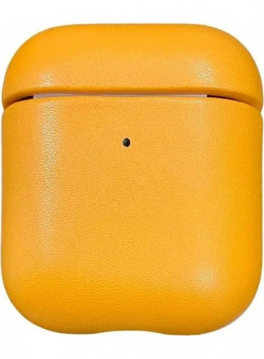 Чехол кожаный K-DOO LuxCraft для AirPods 1/2 Желтый | Фото 2 из 3