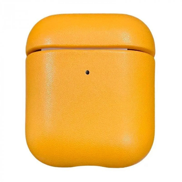 Чехол кожаный K-DOO LuxCraft для AirPods 1/2 Желтый | Фото 1 из 3