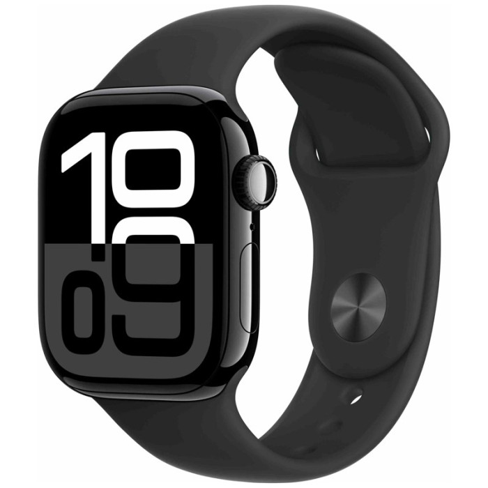 Умные часы Apple Watch Series 10 46mm Jet Black Aluminum Case with Sport Band Black | Фото 1 из 3