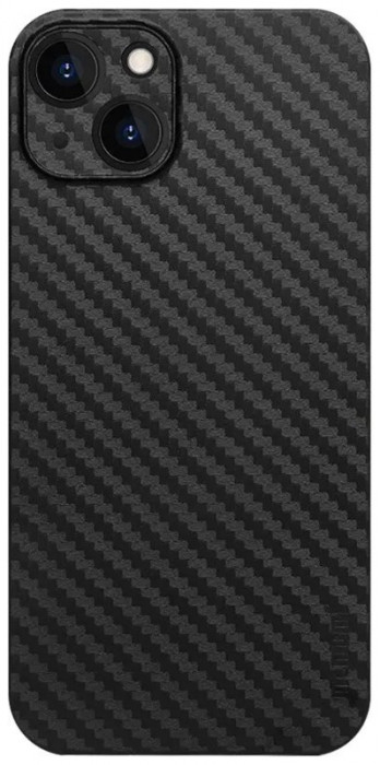 Чехол накладка Memumi Ultra Slim 0.3 для iPhone 14 Черный карбон (Black Carbon) | Фото 2 из 2