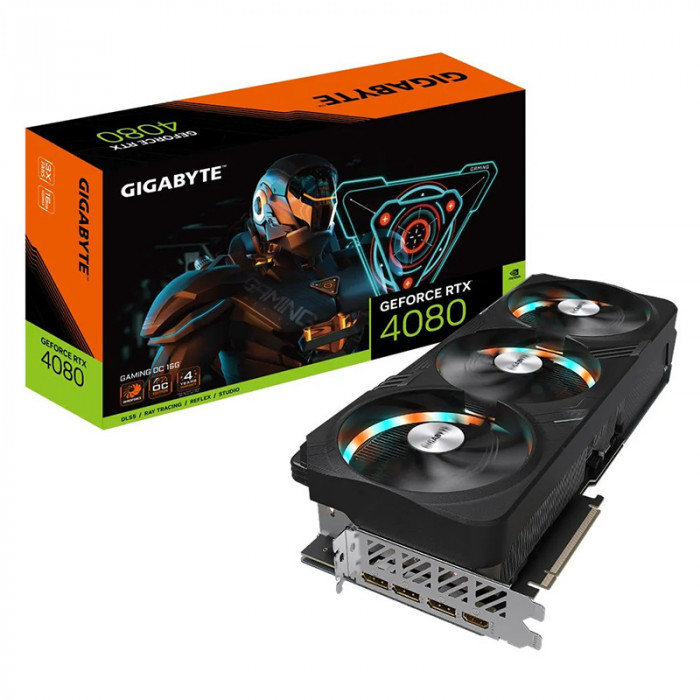 Видеокарта NVIDIA GeForce RTX 4080 Gigabyte 16Gb (GV-N4080GAMING OC-16GD) | Фото 1 из 9