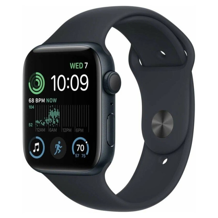 Умные часы Apple Watch SE 2024 44mm Aluminum Case with Sport Band Черный | Фото 1 из 2