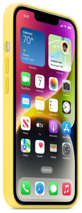 Чехол Silicone Case with Magsafe для iPhone 14 Желтый (Canary Yellow) | Фото 3 из 4