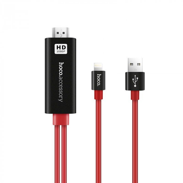 Кабель HOCO UA4 HDMI LIGHTNING Красный | Фото 1 из 2