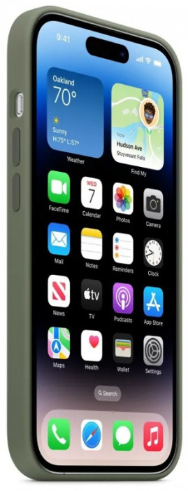 Чехол Silicone Case для iPhone 14 Pro Темно Зеленый (Olive) | Фото 3 из 4