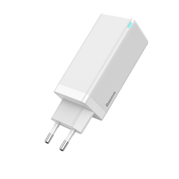 Зарядное устройство Baseus GaN2 Lite Quick Charger C+U 65W EU Белый (CCGAN2L-B02) | Фото 1 из 2