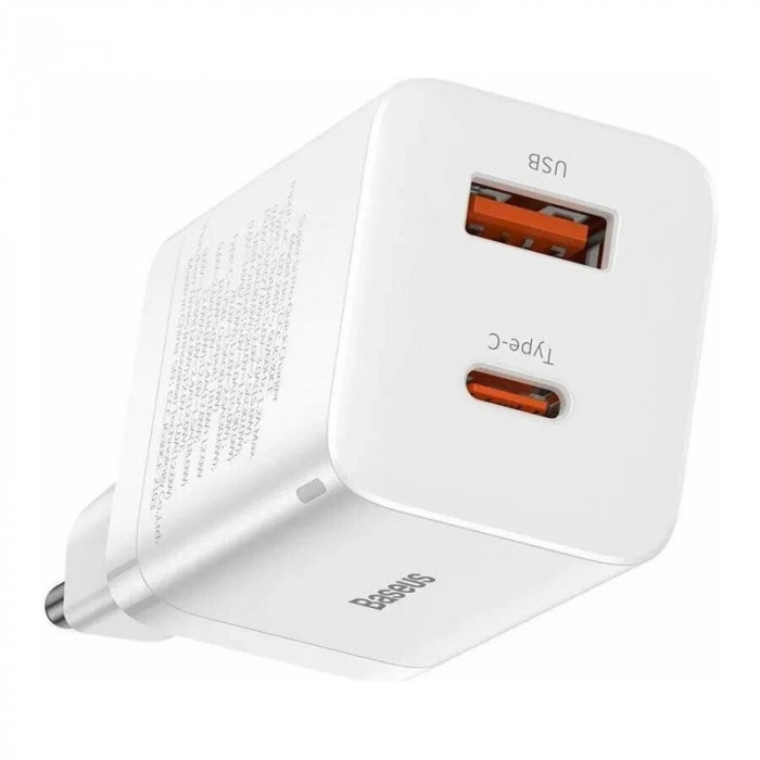 Зарядное устройство Baseus Super Si Pro Type-C to USB 30W Белый (CCSUPP-E02) | Фото 3 из 7