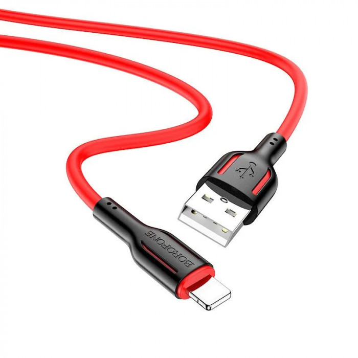 Кабель USB BOROFONE BX63 Charging, USB - MicroUSB, 2.4А, 1 м, черный+красный | Фото 2 из 4