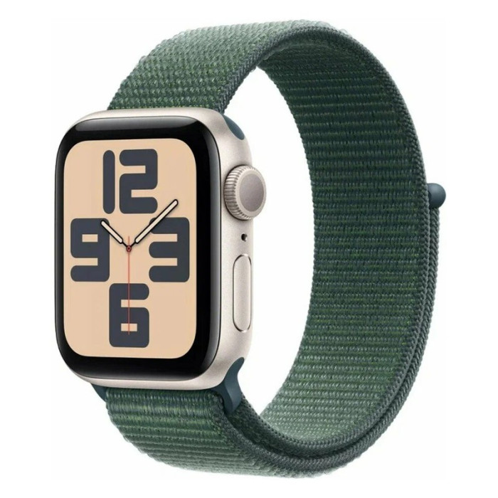 Умные часы Apple Watch SE 2024 40mm Aluminum Case with Sport Loop Lake Green Сияющая звезда | Фото 1 из 3