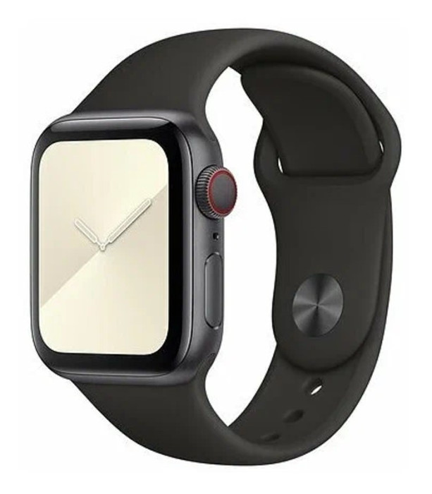 Спортивный ремешок Gurdini (силиконовый) Apple Watch 42mm/44mm Черный (Black) | Фото 3 из 3