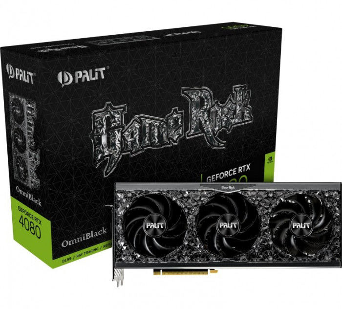 Видеокарта Palit GeForce RTX 4080 GameRock OC 16 ГБ GDDR6X (NED4080S19T2-1030G) | Фото 1 из 9